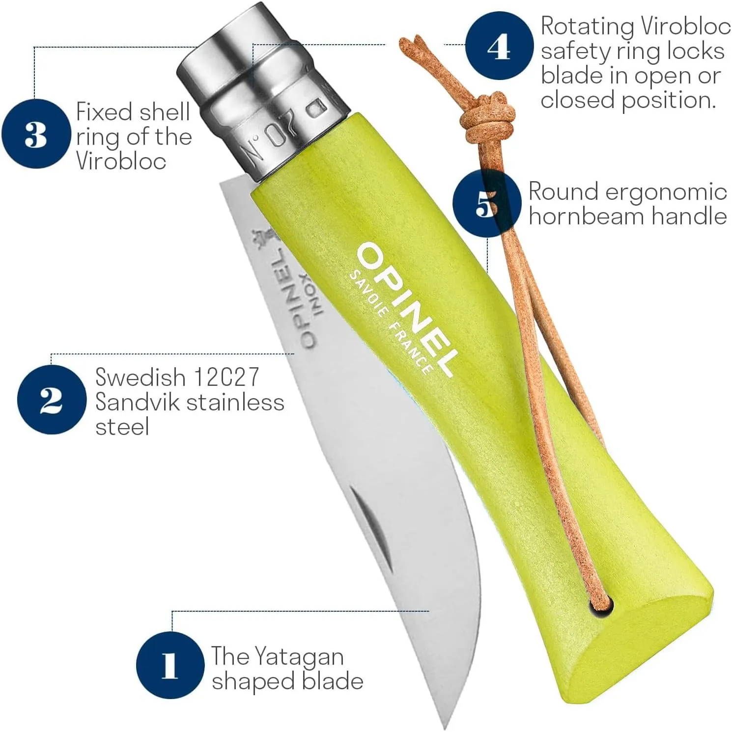 OPINEL No.7 Colorama - Stainless Steel Everyday Carry Folding Pocket Knife
