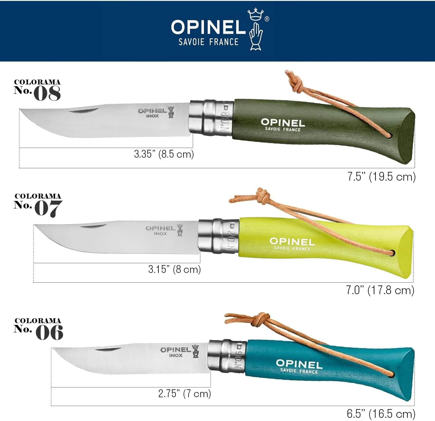 OPINEL No.7 Colorama - Stainless Steel Everyday Carry Folding Pocket Knife