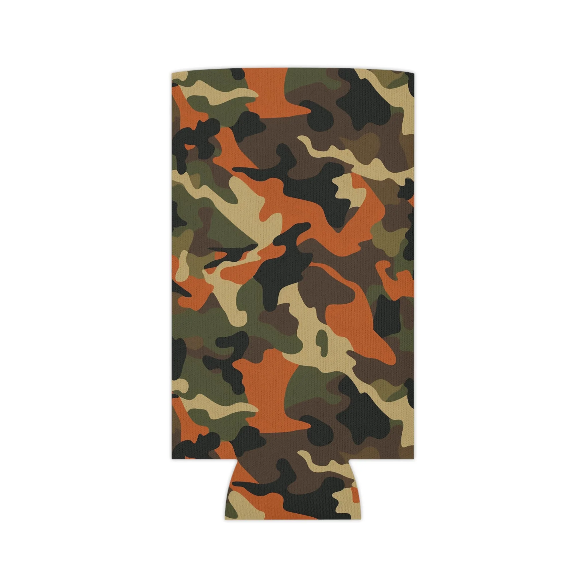 Orange Camo Can Cooler