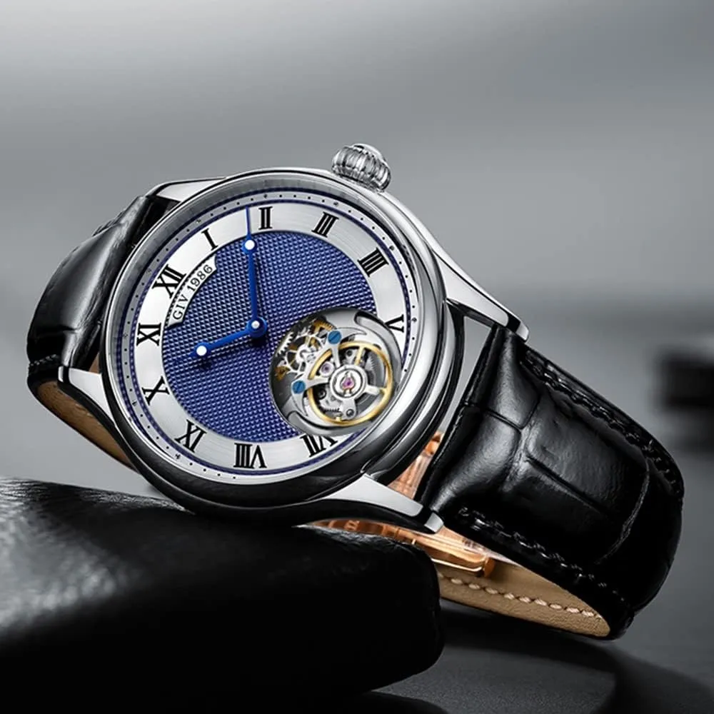 Original Men's Tourbillon Skeleton Mechanical Movement Man Watch Wristwatches Sapphire Waterproof Watch for Men Montre Homme
