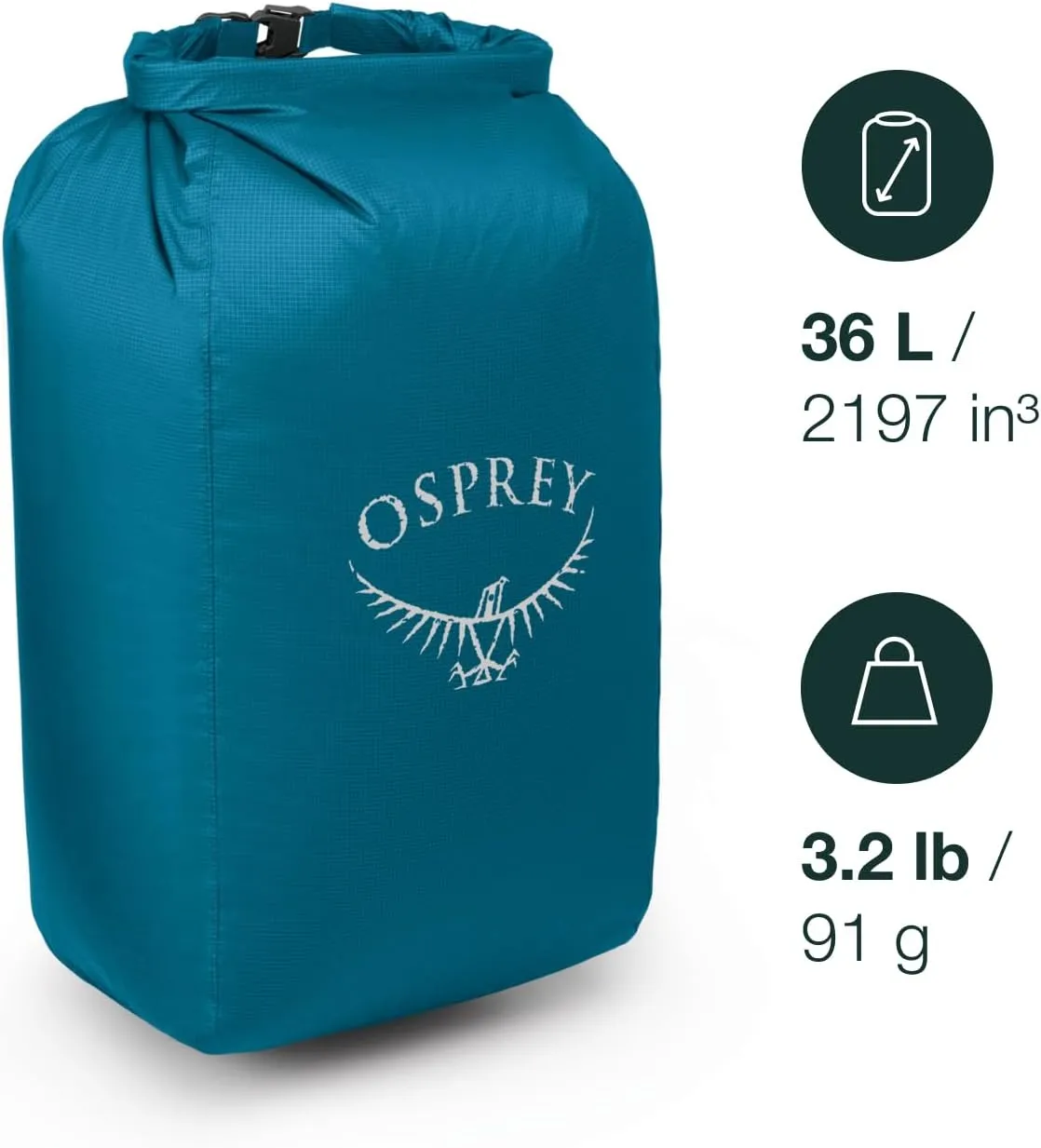Osprey Ultralight Protective Backpack Liner, Waterfront Blue, Small