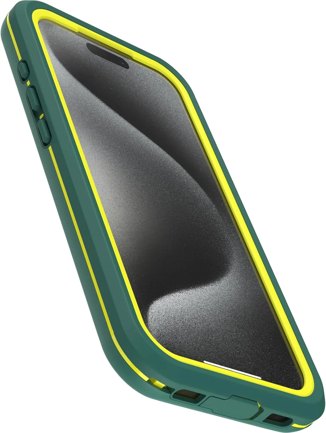 OtterBox iPhone 15 Pro (Only) FRĒ Series Waterproof Case with MagSafe (Designed by LifeProof) - Pine (Green), Waterproof, 60% Recycled Plastic, Sleek and Stylish