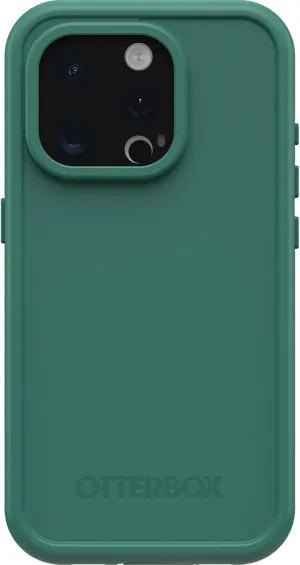OtterBox iPhone 15 Pro (Only) FRĒ Series Waterproof Case with MagSafe (Designed by LifeProof) - Pine (Green), Waterproof, 60% Recycled Plastic, Sleek and Stylish