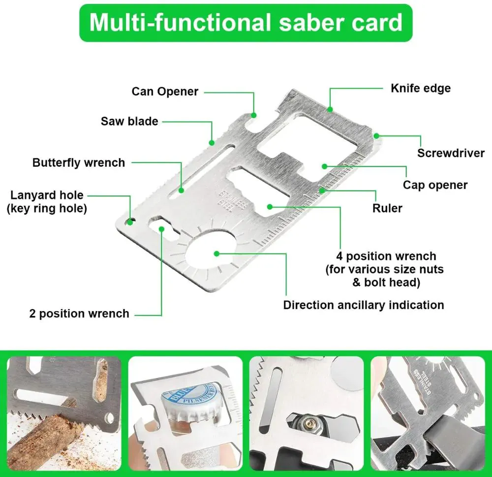 Outdoor Custom-built 18-in-1 Survival Kit Easy returns Gear