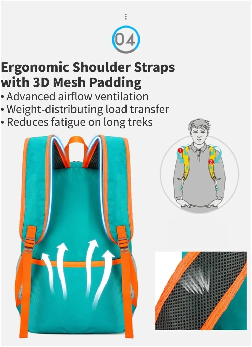 Outdoor Oxford Fabric Backpack,Hiking Cycling Backpack,Ultra-Light Multi-Functional Foldable Large Capacity Rucksack(Dark Blue)