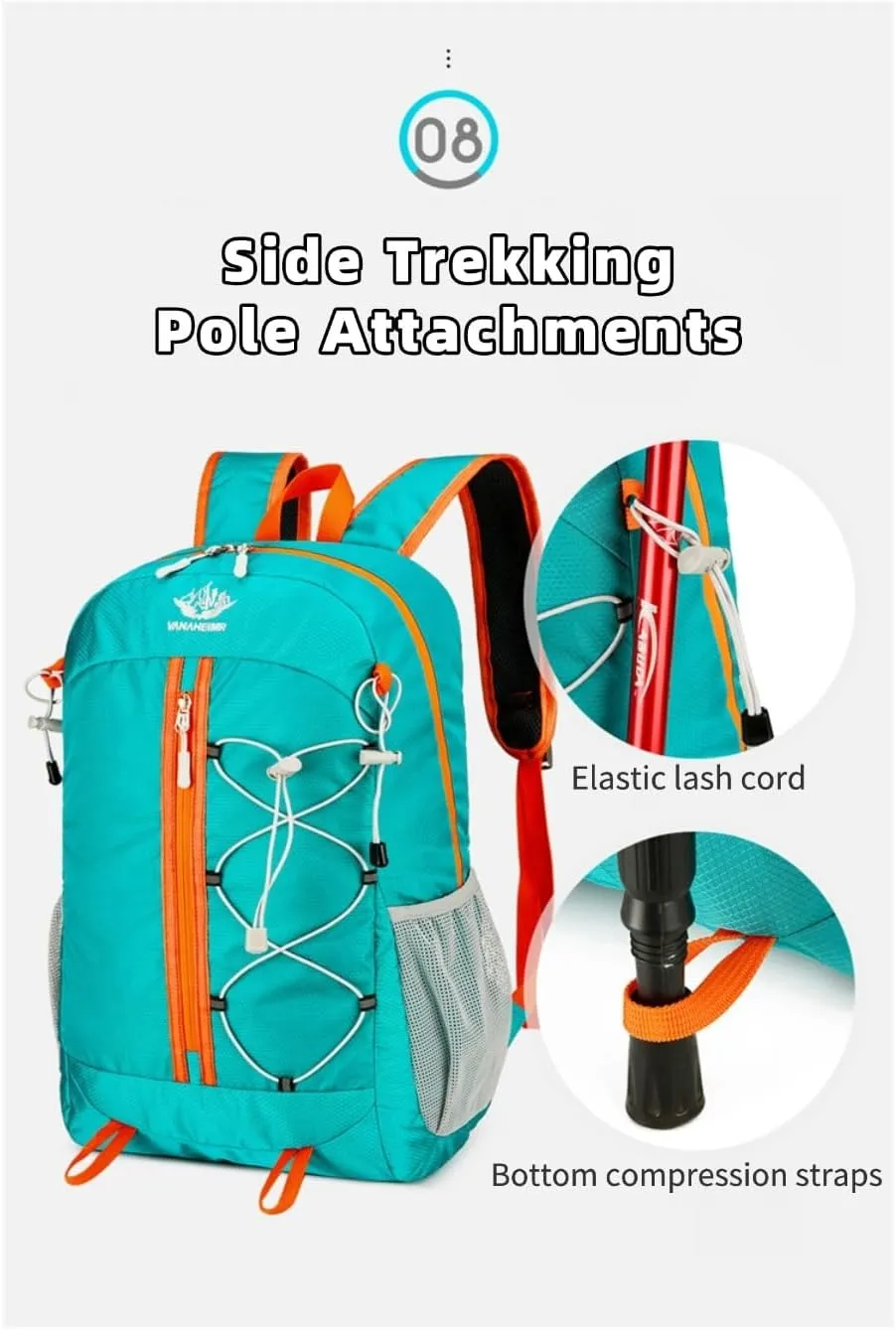 Outdoor Oxford Fabric Backpack,Hiking Cycling Backpack,Ultra-Light Multi-Functional Foldable Large Capacity Rucksack(Dark Blue)