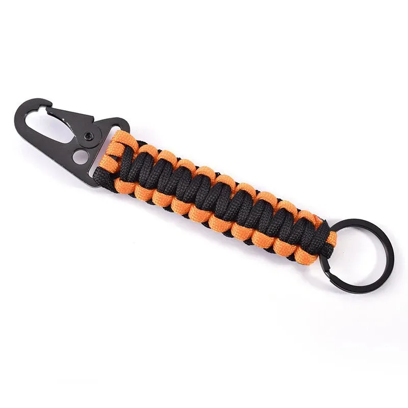 Outdoor Paracord Rope Keychain - EDC Survival Kit Lanyard for Hiking and Camping