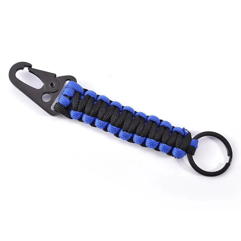 Outdoor Paracord Rope Keychain - EDC Survival Kit Lanyard for Hiking and Camping
