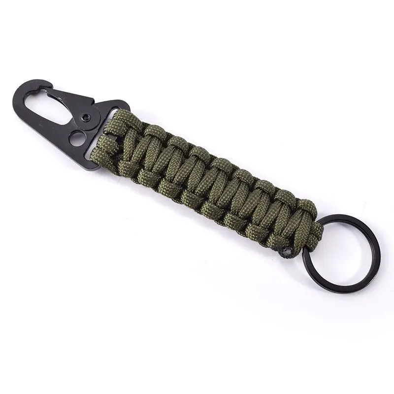 Outdoor Paracord Rope Keychain - EDC Survival Kit Lanyard for Hiking and Camping