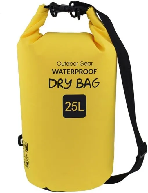 Outdoor Sports Dry Bag Sack, Waterproof 20L/25L/30L Heavy-Duty 500D Rollup Storage Pouch for Kayaking Boating Rafting Fishing Camping Swimming Canoeing Snowboarding