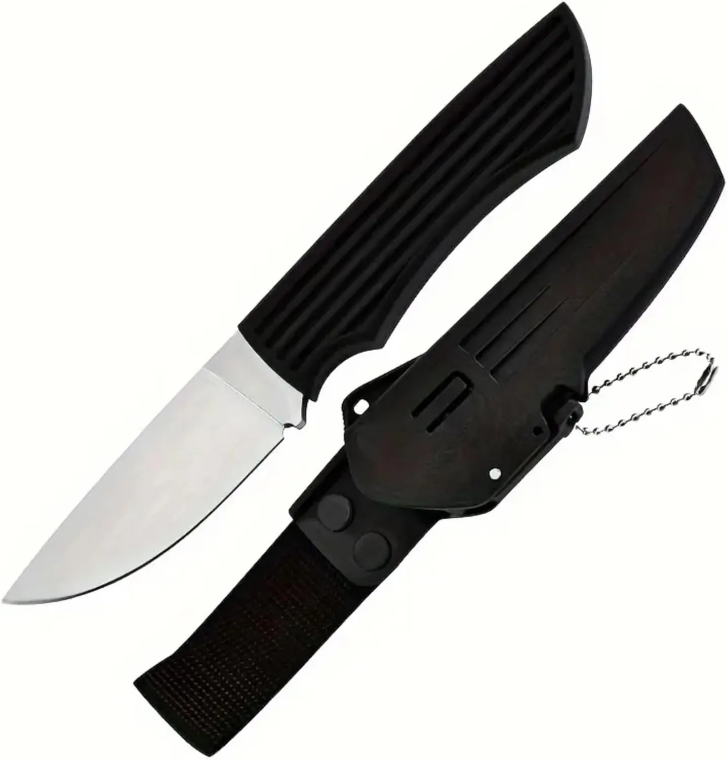 Outdoor sports survival tool - sharp fixed blade hunting knife, multi-functional survival knife with sheath, non-slip handle design, suitable for jungle camping and men's daily use