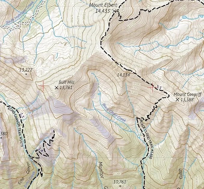 Outdoor Trail Maps LLC Hunter-Fryingpan/Mount Massive Wilderness - Colorado Topographic Hiking Map (2018)