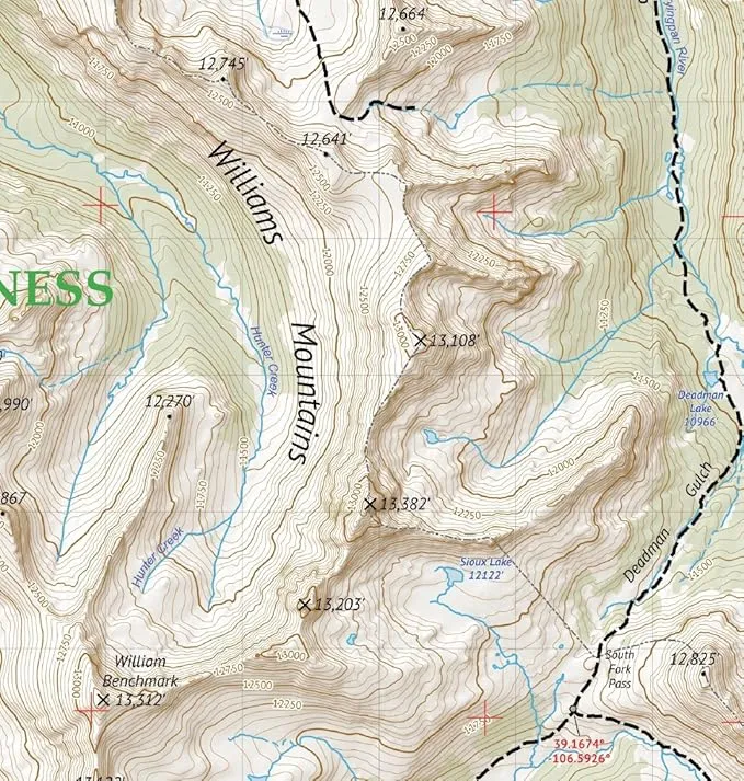 Outdoor Trail Maps LLC Hunter-Fryingpan/Mount Massive Wilderness - Colorado Topographic Hiking Map (2018)