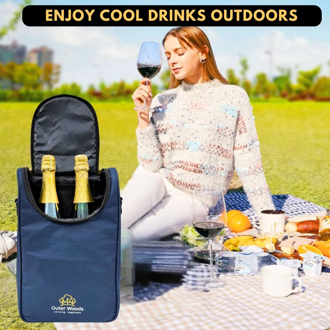 Outer Woods Insulated 2 Bottle Cooler Bag