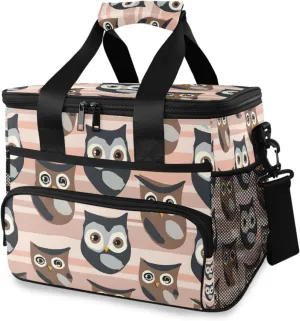 Owl Boho Aztec Cooler Bag Insulated Cooler Soft Sided Cooler 24 Can Portable Picnic Bag Large Leakproof Lunch Bag Box for Beach Grocery Camping Travel Car Men Women