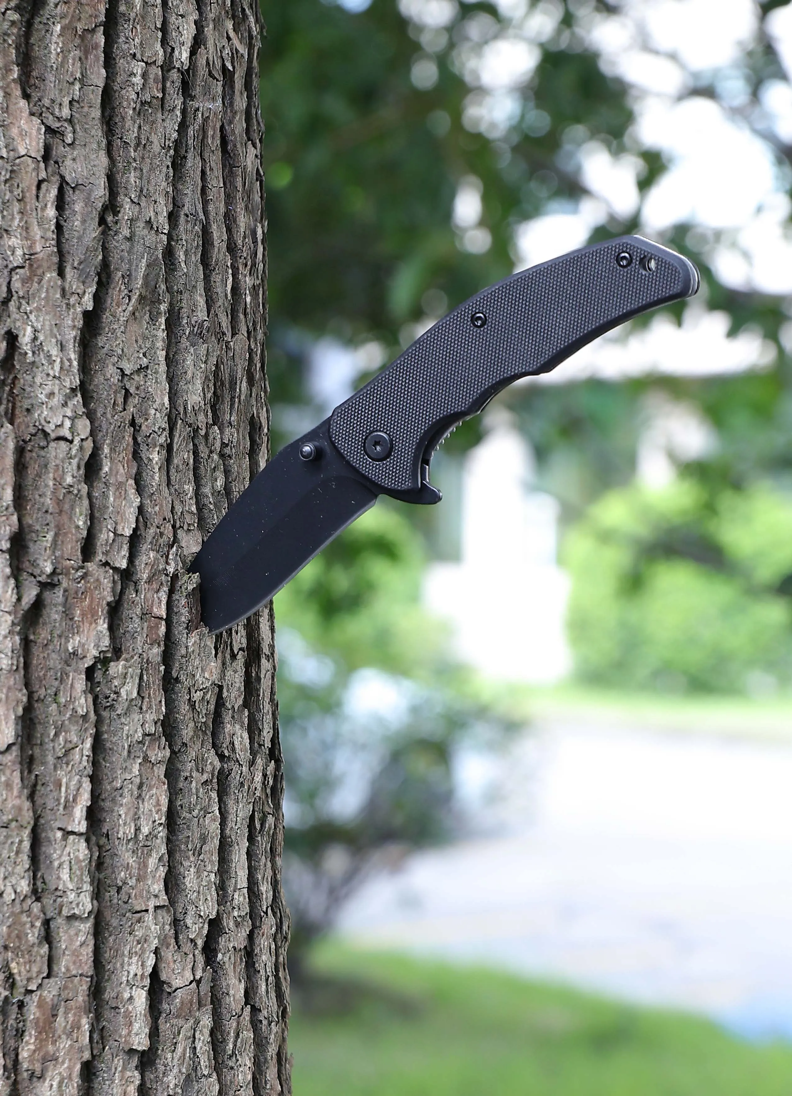Ozark Trail flip opening lock blade knife Black 3"