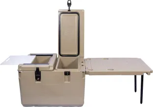 P60-MK Multiple Chamber Cooler with Table & Cutting Board – Mobile Food Preservation for Fishing, Hunting, Camping & Tailgating