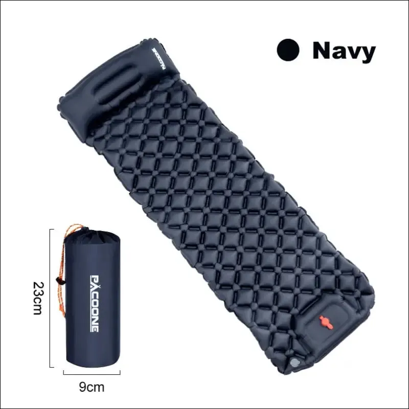 Pacoone ultralight inflatable air mat with built-in pump & pillows