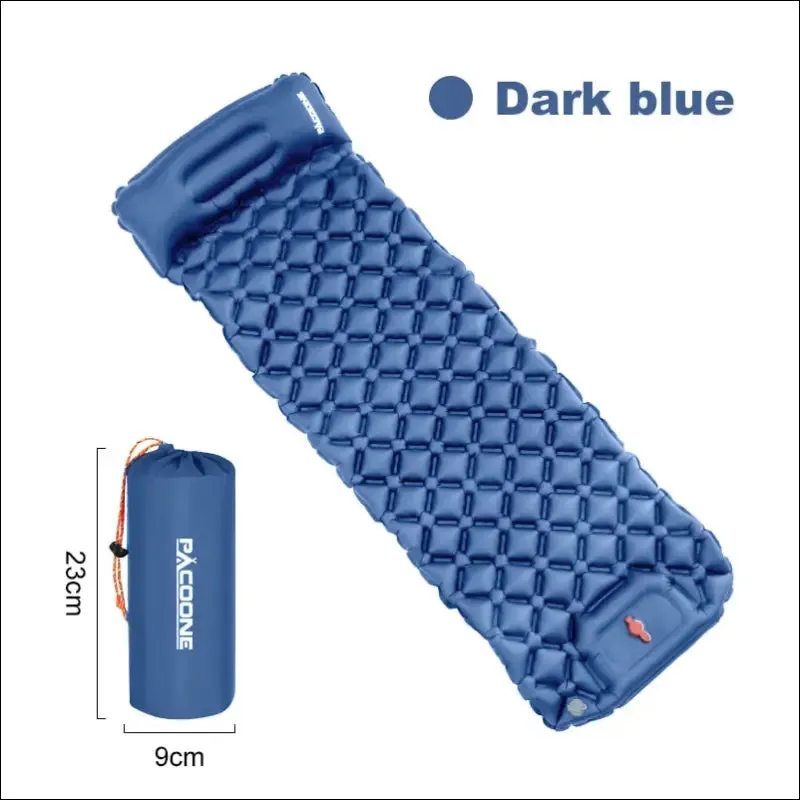 Pacoone ultralight inflatable air mat with built-in pump & pillows