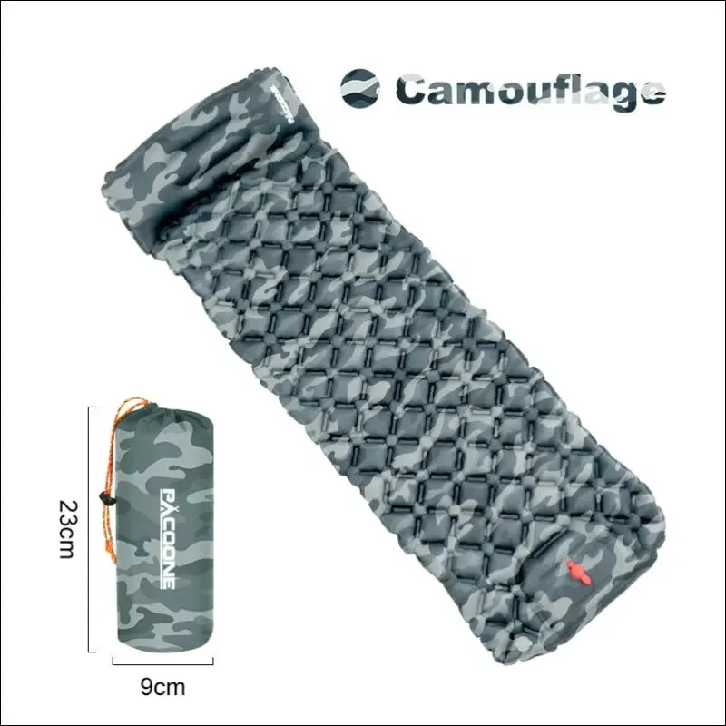 Pacoone ultralight inflatable air mat with built-in pump & pillows