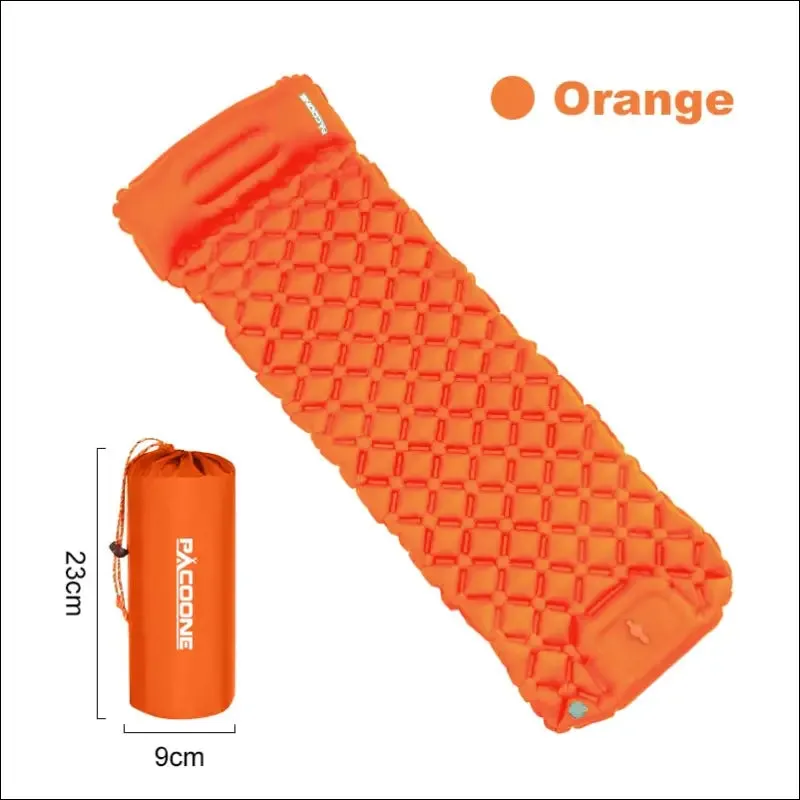Pacoone ultralight inflatable air mat with built-in pump & pillows