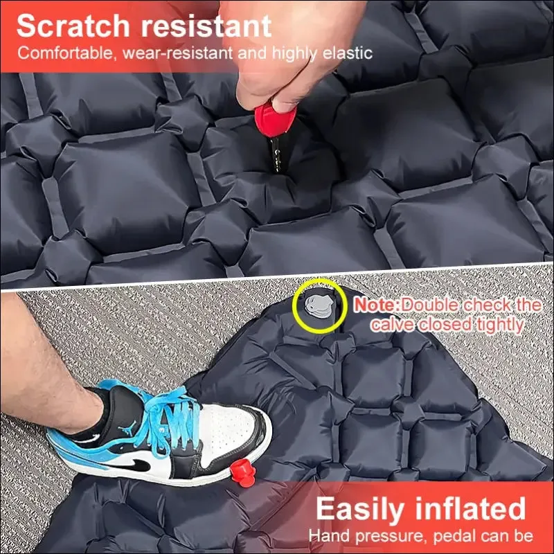 Pacoone ultralight inflatable air mat with built-in pump & pillows