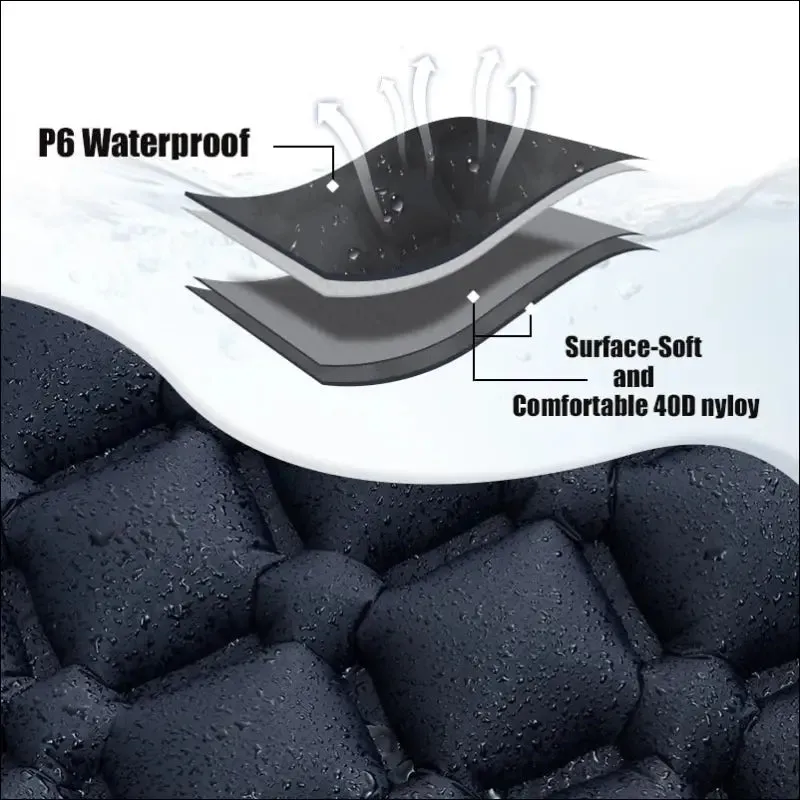 Pacoone ultralight inflatable air mat with built-in pump & pillows