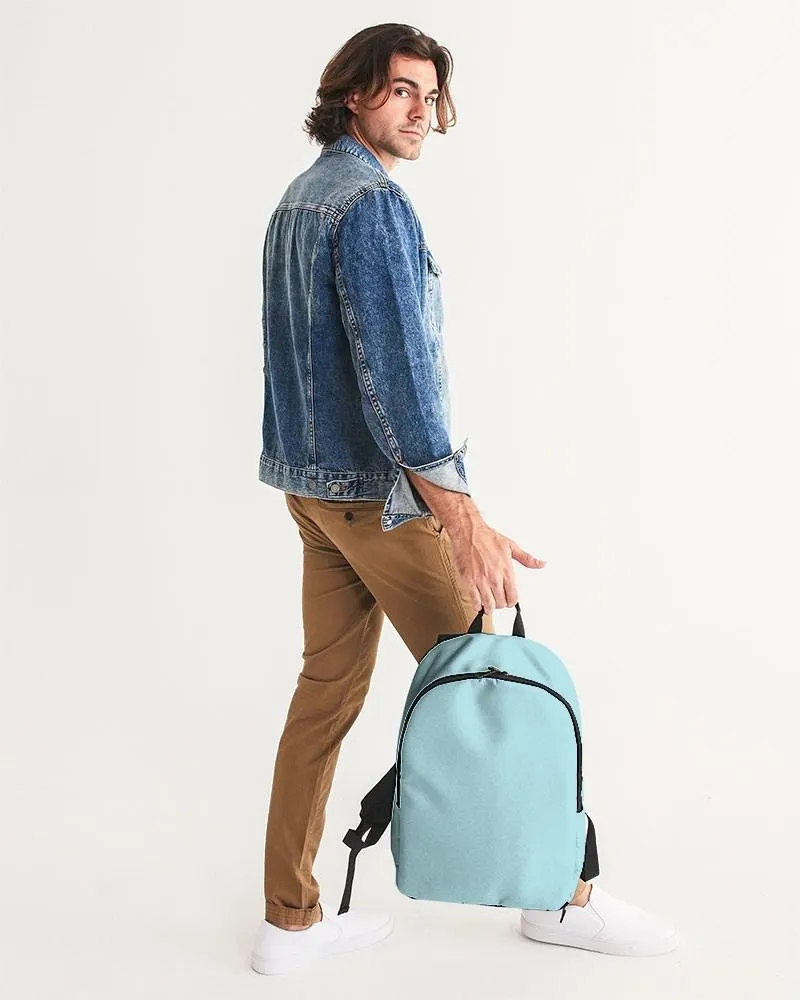 Pale Pastel Warm Cyan Waterproof Backpack | Bright Pale Pastel Warm Cyan | C30M0Y8K0