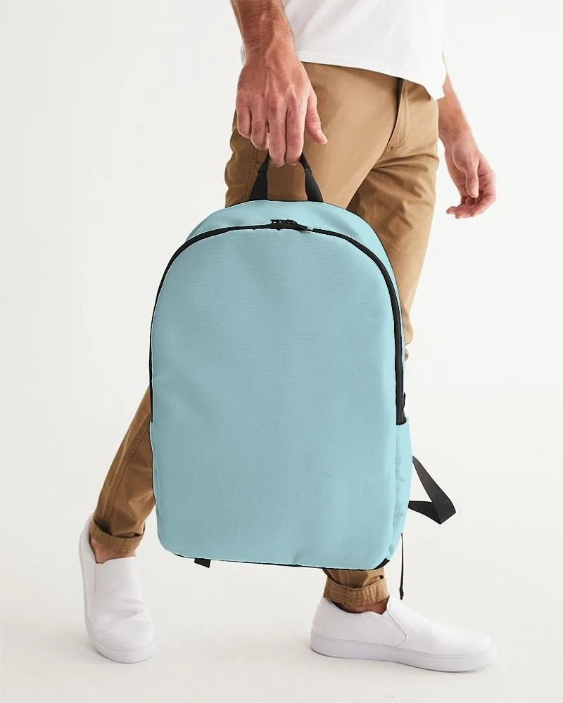 Pale Pastel Warm Cyan Waterproof Backpack | Bright Pale Pastel Warm Cyan | C30M0Y8K0