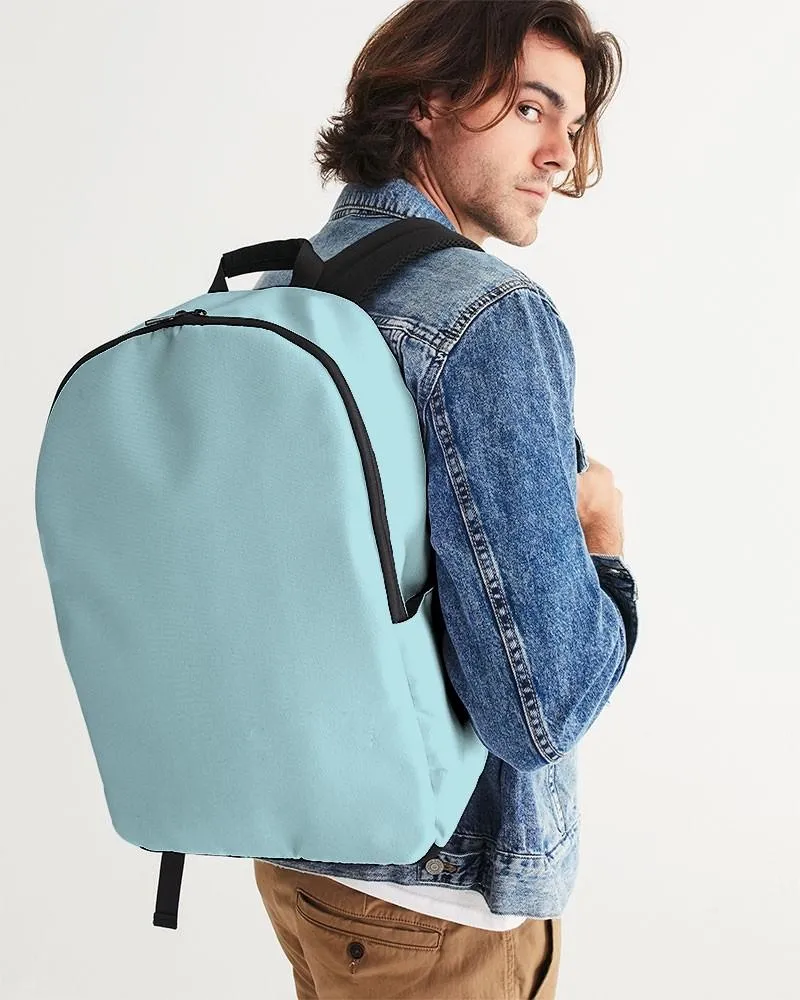 Pale Pastel Warm Cyan Waterproof Backpack | Bright Pale Pastel Warm Cyan | C30M0Y8K0