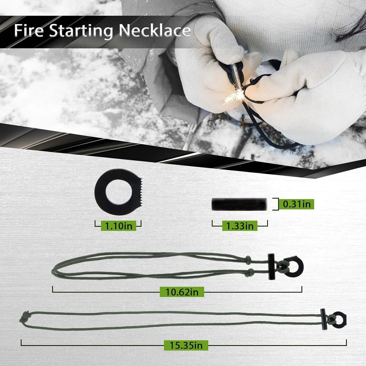 Paracord Survivor Set, Multipurpose Survival Tool with Paracord for Camping, Hunting & Outdoor Emergencies