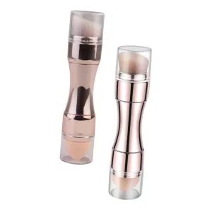 PartyKindom Eyeshadow Brush Set 4-in-1 Makeup Brushes Foundation Blush Compact Portable Easy to Clean