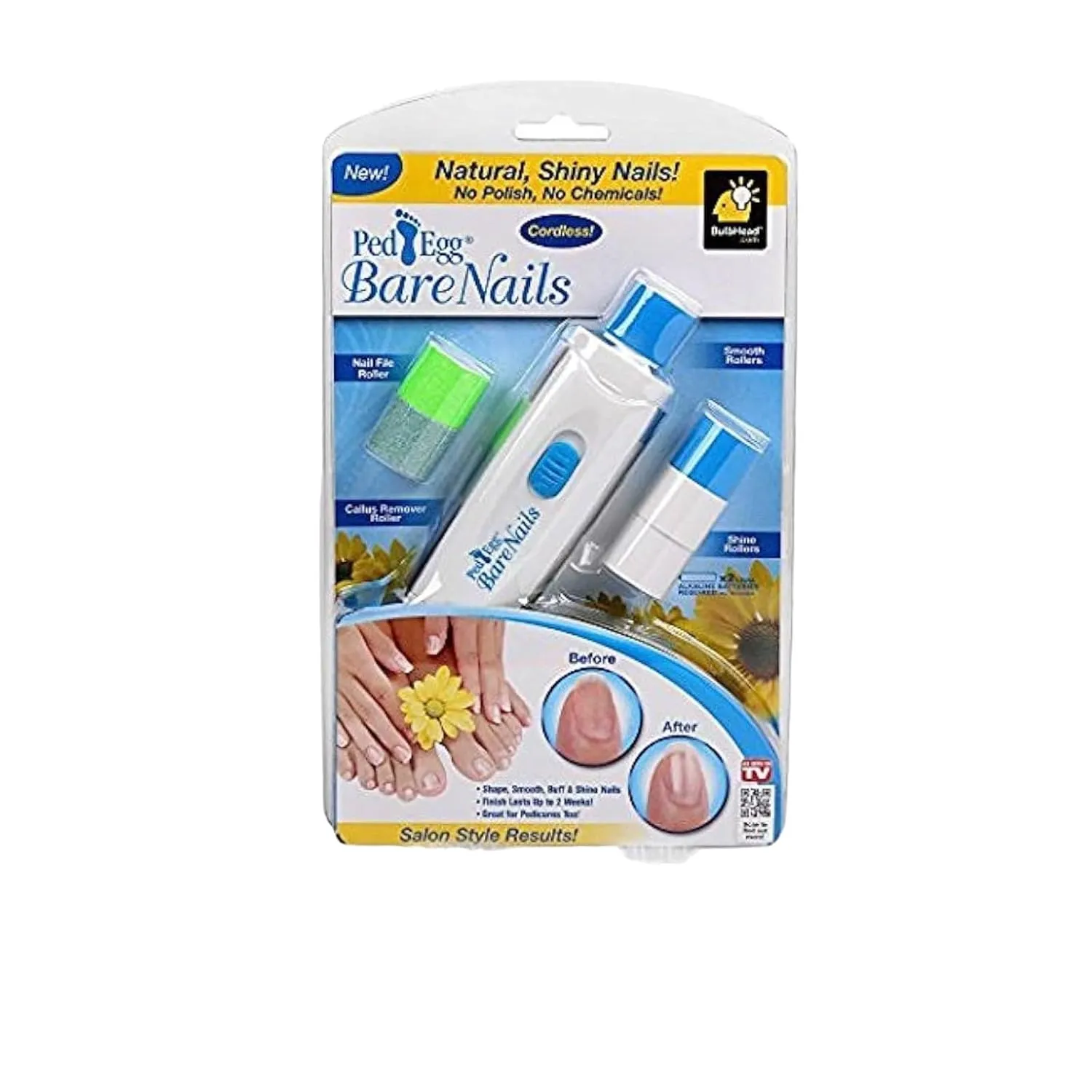 PedEgg Bare Nails Electronic Nail Care System - Buff & Shine Nails