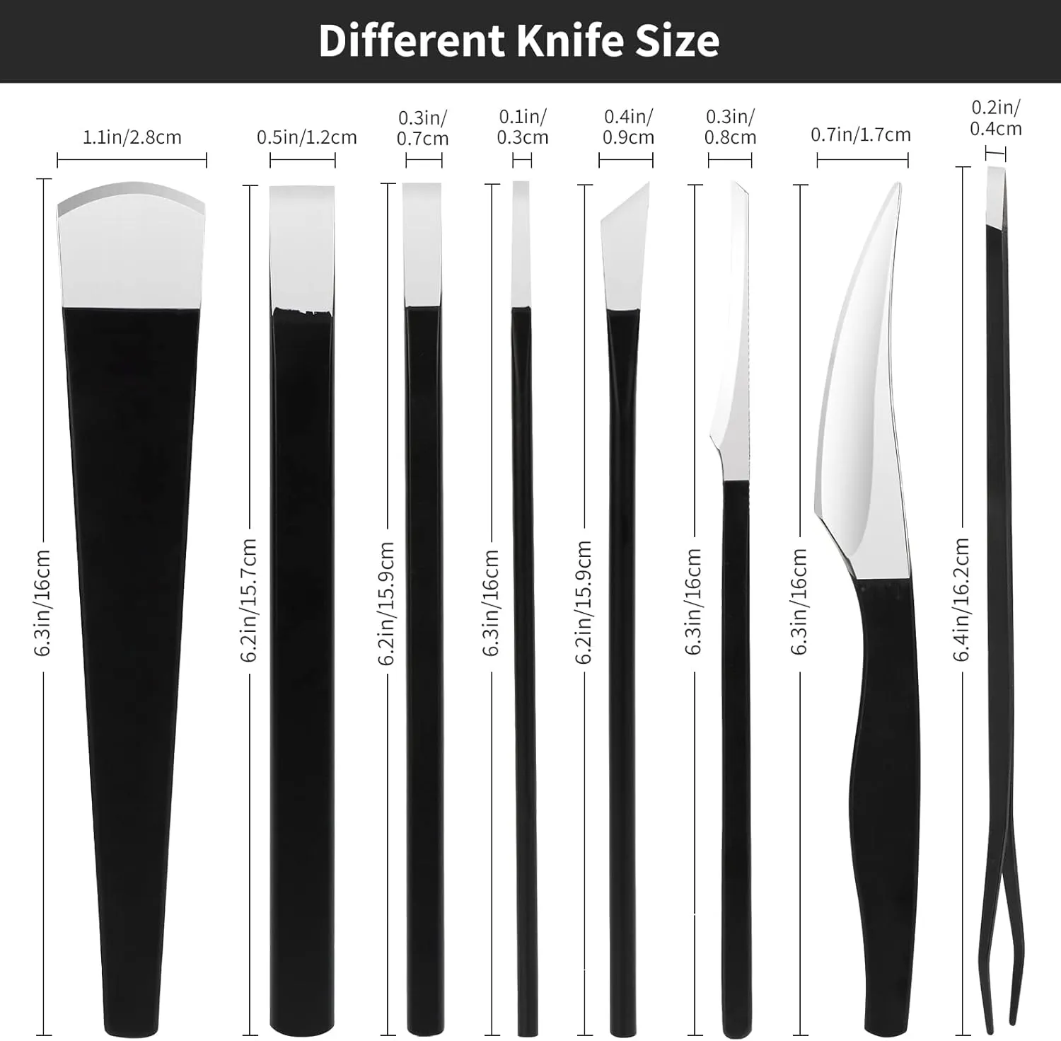 Pedicure Knife Kit, 8pcs Black Foot Dead Callus Remover Stainless Set, Professional Ingrown Toenail Steel Tools, Feet Skin Care Nail File Tool Manicure Clippers Cuticle Scraper Toe Shaver