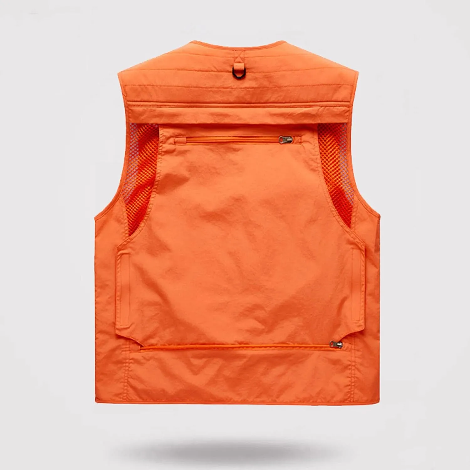 Perbai Men's Black Utility Fishing Vest Outdoor Summer Lightweight Work Photo Safari Cargo Vest