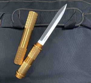 Perkin Fixed Blade Knives Fighting Knife Hunting Knives Survival Knife SHK (Golden)