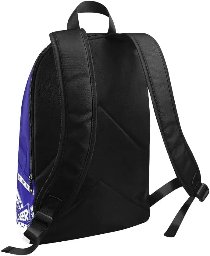 Personalized Cheerleader Blue Gray & White Backpack with Name Custom Travel Daypack Bag for Man Woman Gifts