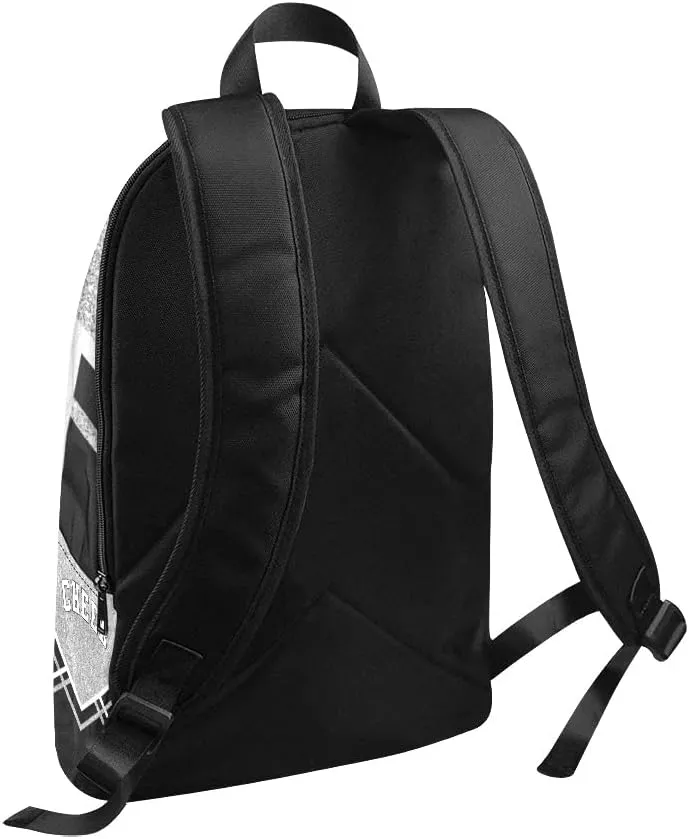 Personalized Cheerleader Grey Print Backpack with Name Custom Travel Daypack Bag for Man Woman Gifts