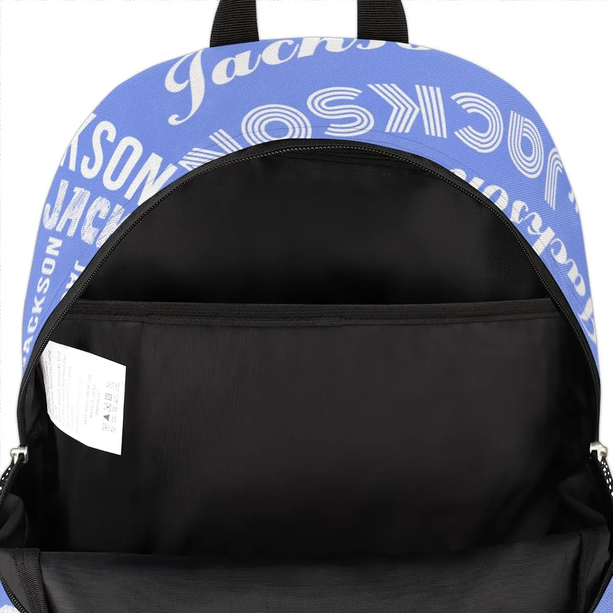 Personalized Daypack with Name Text, Lightweight Custom Backpack Carry On Bag for Travel, Business Trip, Picnic, Lake Blue