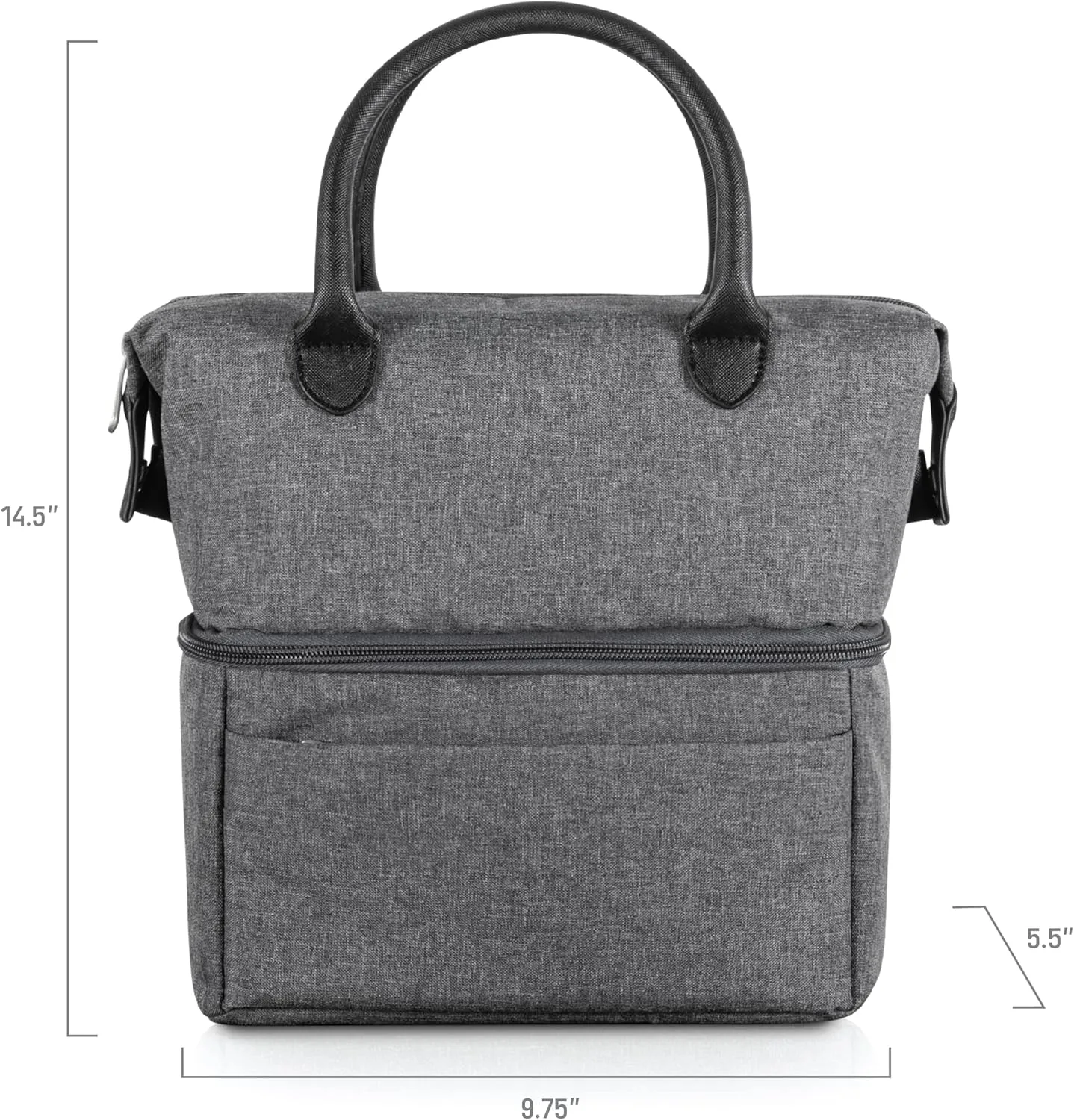 PICNIC TIME NFL Seattle Seahawks Urban Lunch Bag - Cooler Lunch Tote - Insulated Lunch Bag, (Gray with Black Accents)