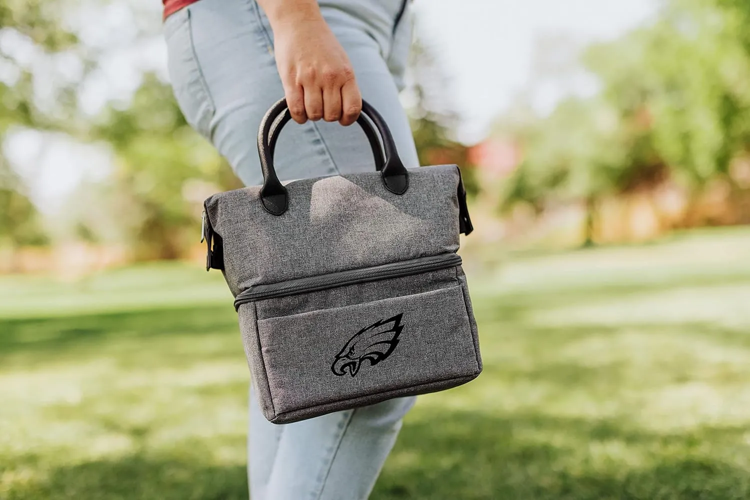 PICNIC TIME NFL Seattle Seahawks Urban Lunch Bag - Cooler Lunch Tote - Insulated Lunch Bag, (Gray with Black Accents)