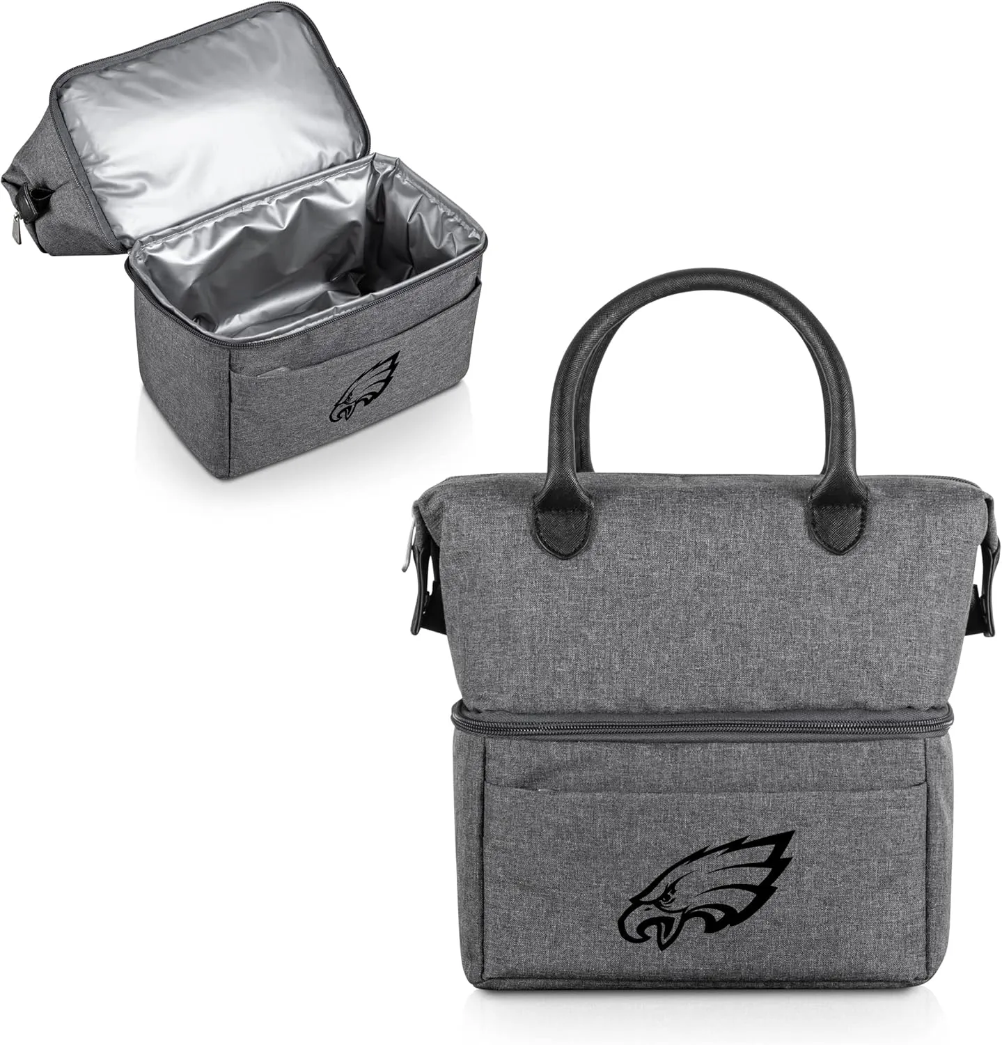 PICNIC TIME NFL Seattle Seahawks Urban Lunch Bag - Cooler Lunch Tote - Insulated Lunch Bag, (Gray with Black Accents)