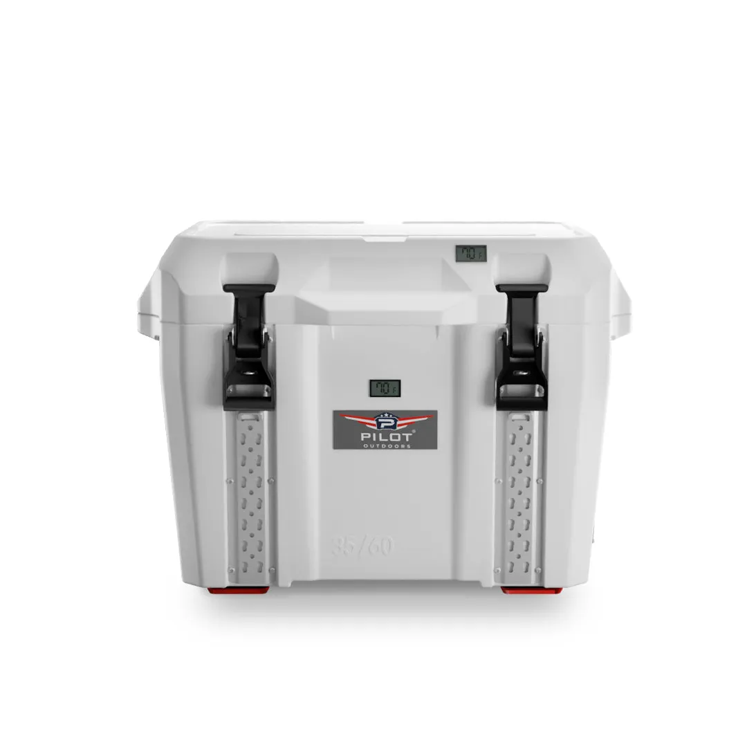 Pilot Outdoors® Premium Ice Chest Cooler 35/60 (White)