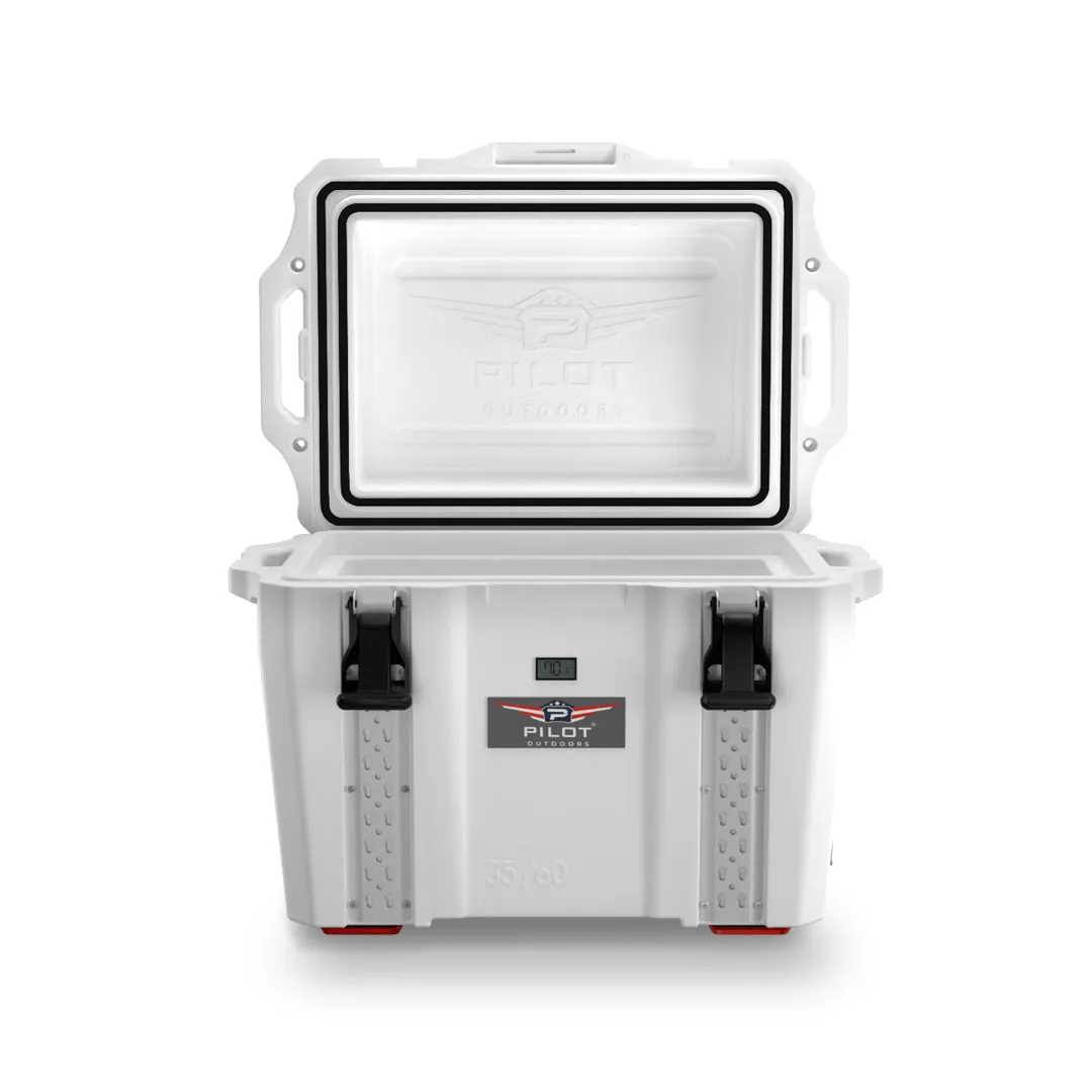 Pilot Outdoors® Premium Ice Chest Cooler 35/60 (White)
