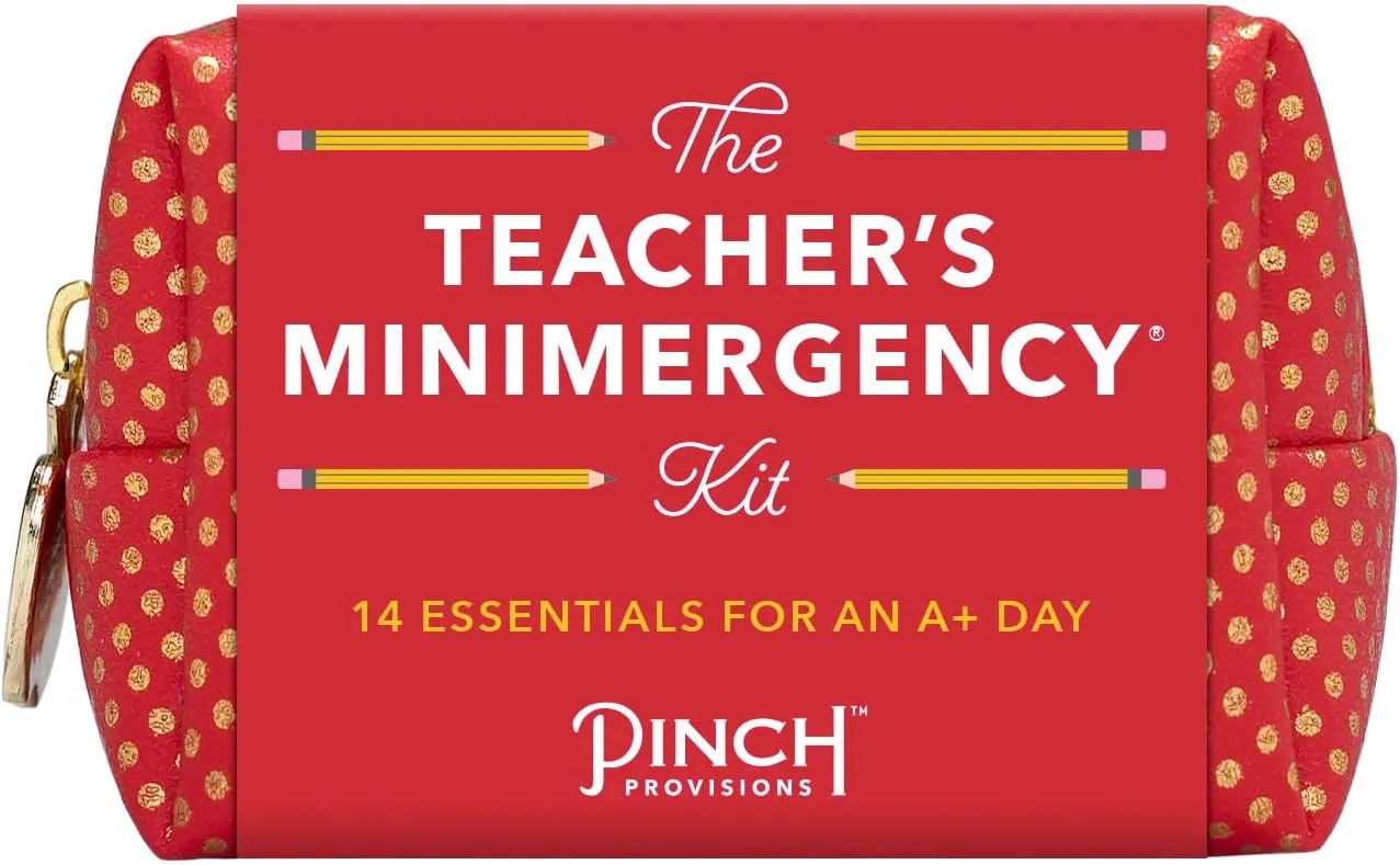 Pinch Provisions Minimergency Kit for Teachers, Includes 18 Essential Items, Compact, Multi-Functional, Perfect for End of School Year, Back to School, & Teacher Gifts