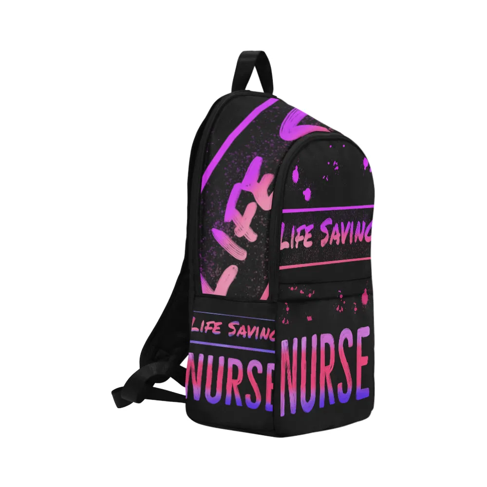 Pink & Purple Lifesaving Nurse Backpack