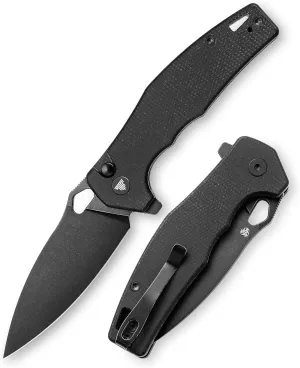Pocket EDC Knife for Men, Camping Folding Knife with Clip， 3.16" Sandvik14C28N Steel Blade，Micarta Handle，Corvus-04B