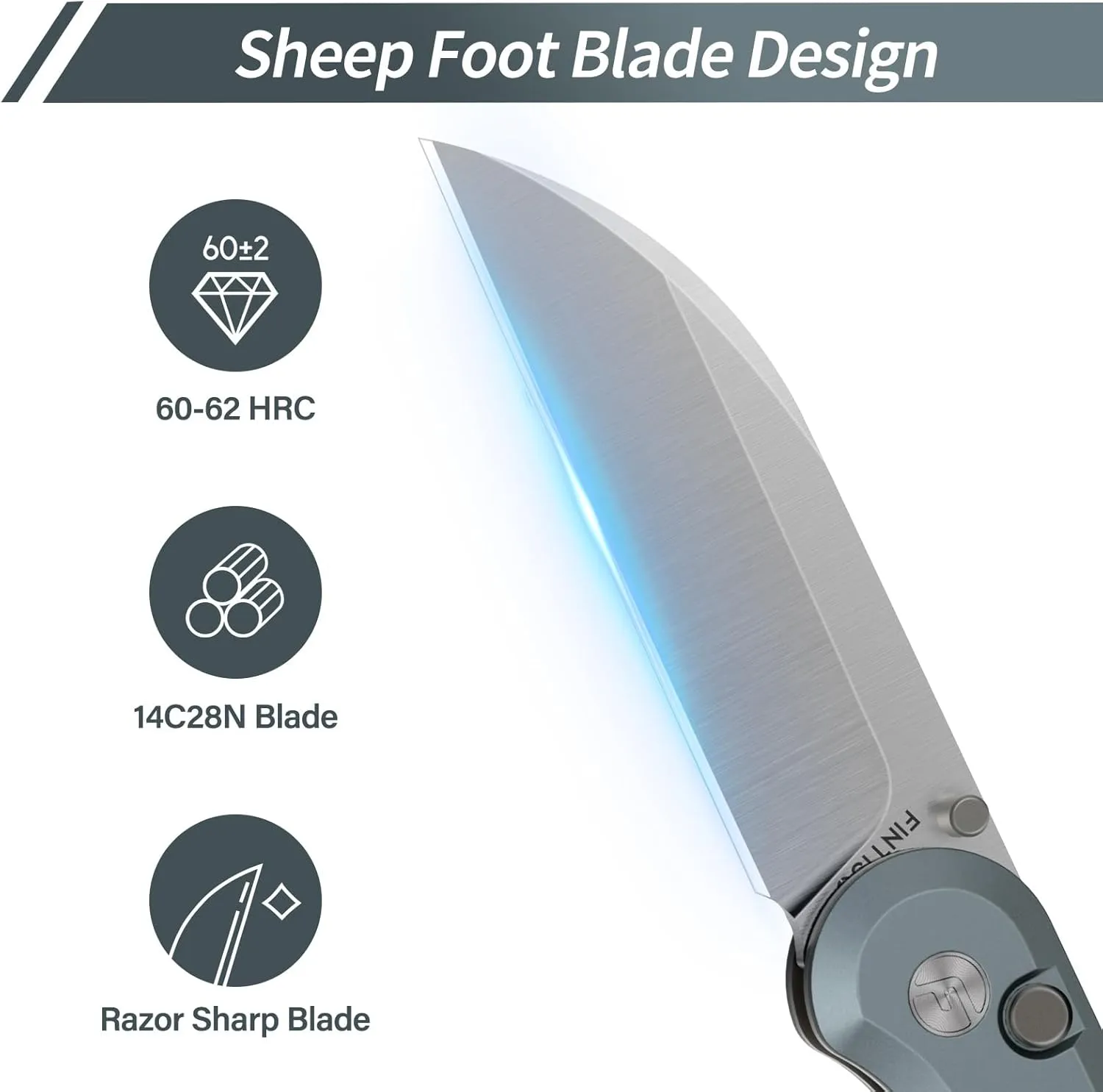 Pocket Knife, 3" 14C28N Blade EDC Knife with Aluminum Alloy Handle, Folding Knife with Pocket Clip for Outdoor Camping, Hunting, Hiking, Survival, Parrot Series