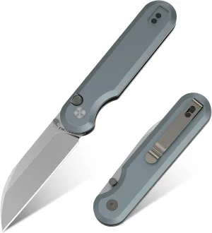 Pocket Knife, 3" 14C28N Blade EDC Knife with Aluminum Alloy Handle, Folding Knife with Pocket Clip for Outdoor Camping, Hunting, Hiking, Survival, Parrot Series