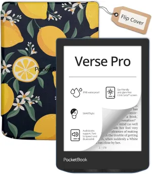 PocketBook Verse Pro E-Reader Waterproof with Flip Cover | Eye-Friendly 6'' E-Ink Carta™ HD Touchscreen | Audio-Book & E-Book Reader | Text-to-Speech Function | SMARTlight | Red
